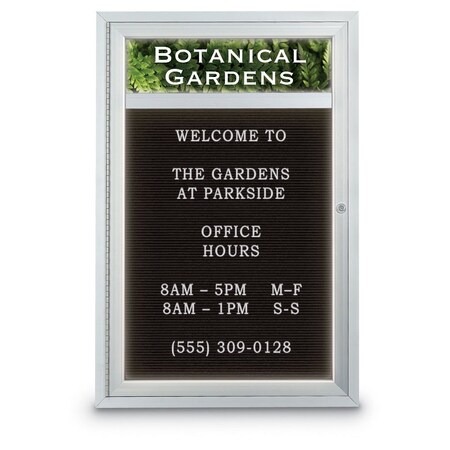 United Visual Products Indoor Enclosed Combo Board, 42"x32", Gold Frame/Black Porc & Cinnabar UVCB4232G-BLKPORC-CINNABA